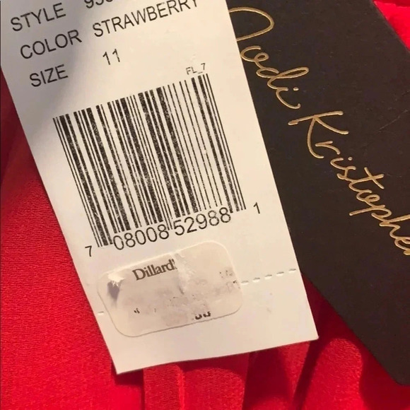 Red Spaghetti Strap Long Dress - Picture 7 of 8